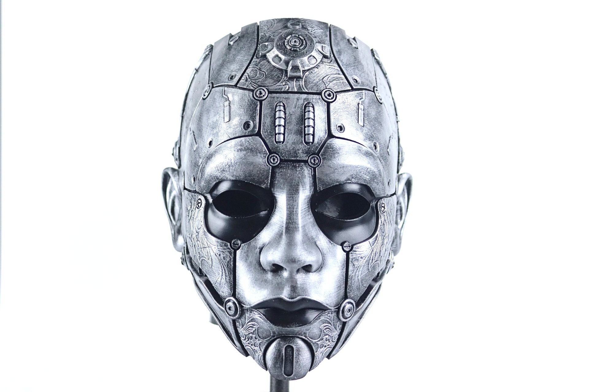 An application scenario or product detail of head armor cyborg mask with a mic - Image 19