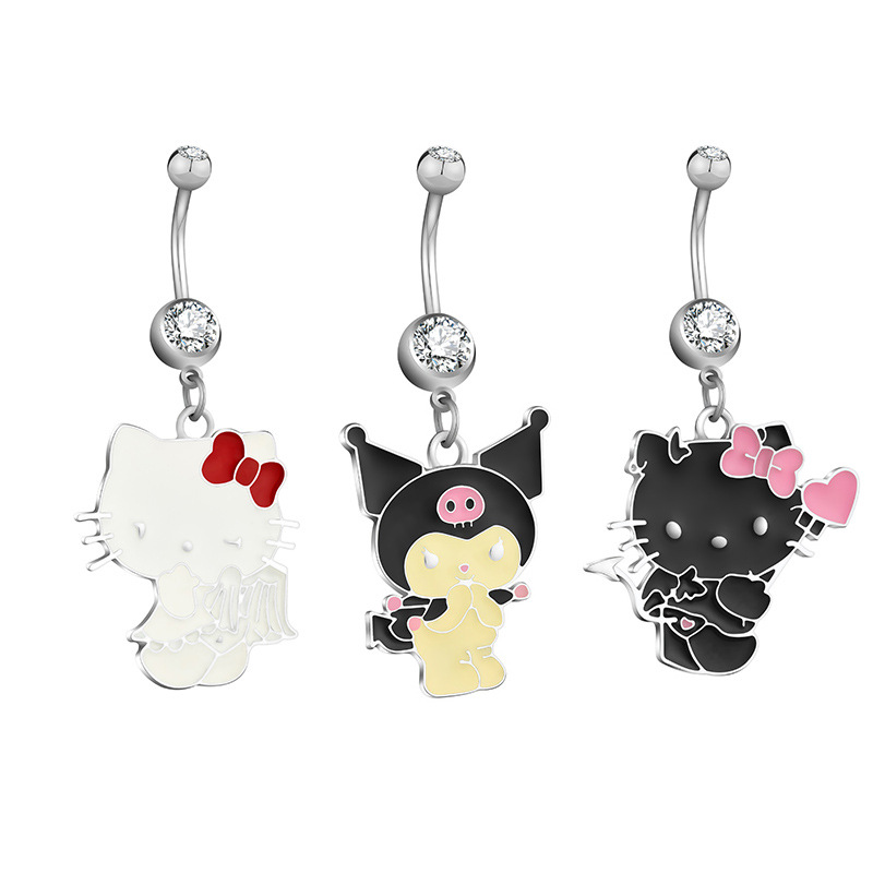An application scenario or product detail of hello kitty belly ring - Image 7