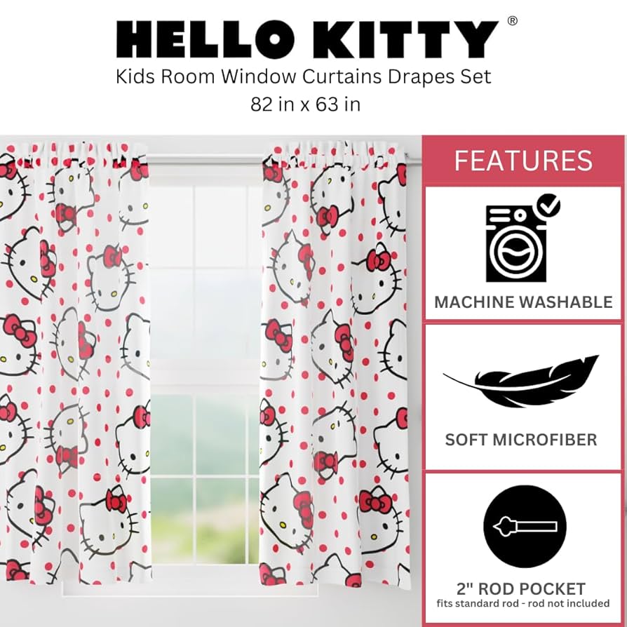 An application scenario or product detail of hello kitty curtains - Image 17