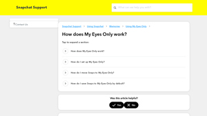 Snapchat - My Eyes Only Feature