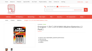 Energizer - Energizer 1.5V C LR14 MAX Alkaline Batteries