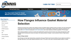 Hennig Gasket - Flange Gasket Materials