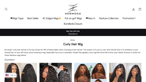Hermosahair - Curly Lace Front Wigs