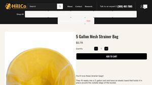 Hillco - 5 Gallon Mesh Strainer Bag