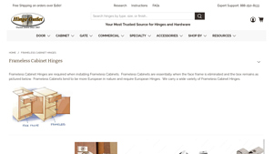 HingeOutlet - Frameless Cabinet Hinges