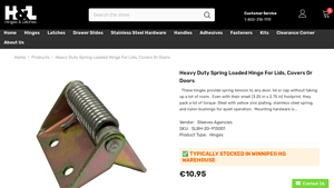 Hinges and Latches - Heavy Duty Spring Loaded Hinge