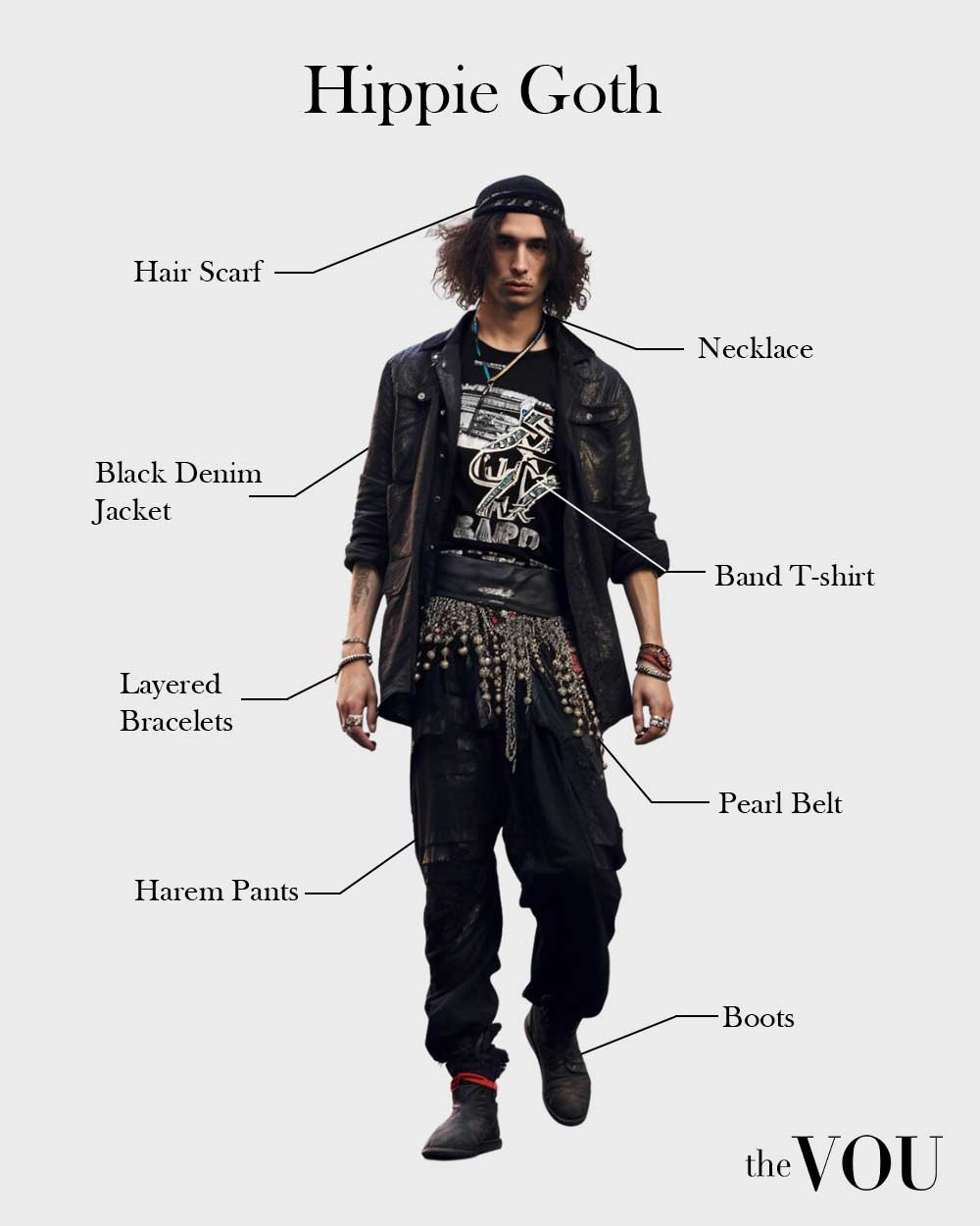 An application scenario or product detail of hip hop goth fashion for men - Image 3