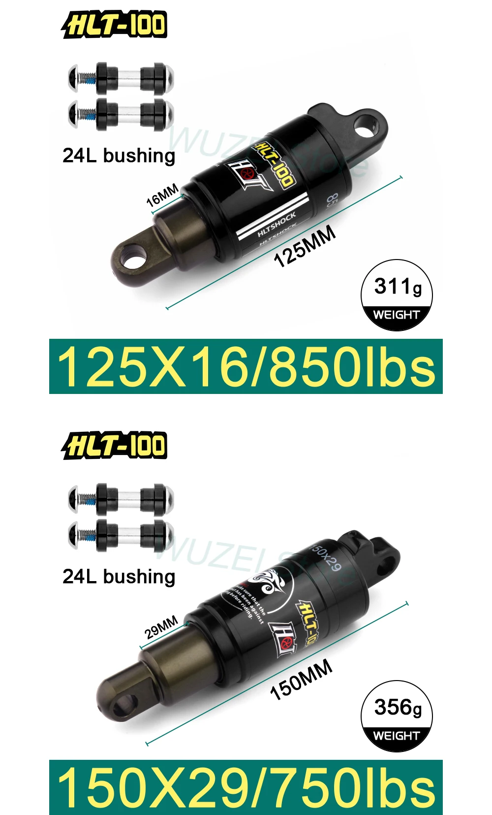 An application scenario or product detail of hlt 100 750lb shock specs - Image 18