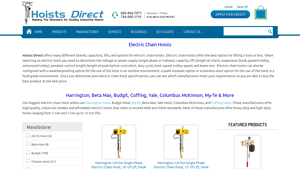 HoistsDirect - Electric Chain Hoists