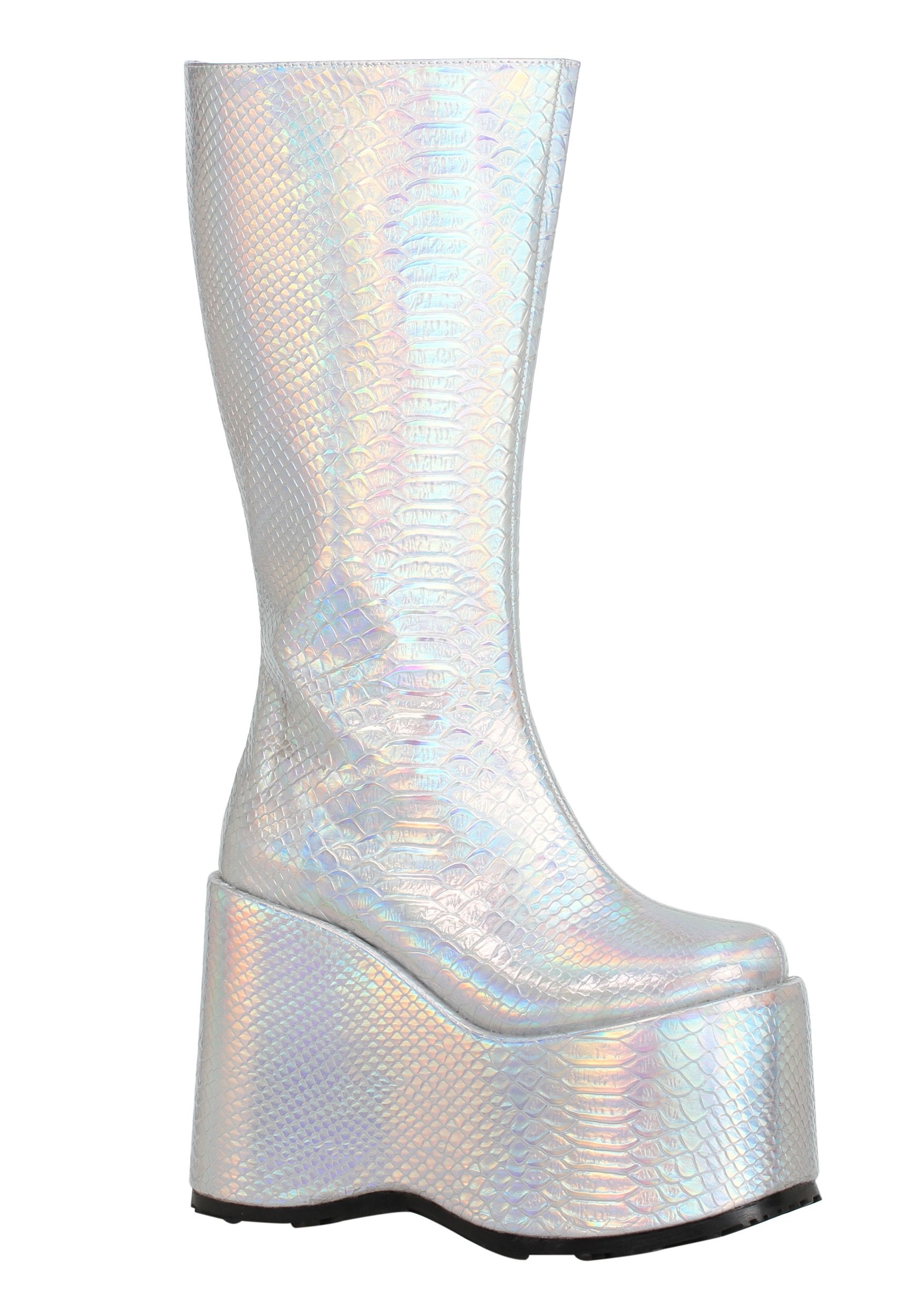 An application scenario or product detail of holographic knee high space boots - Image 3