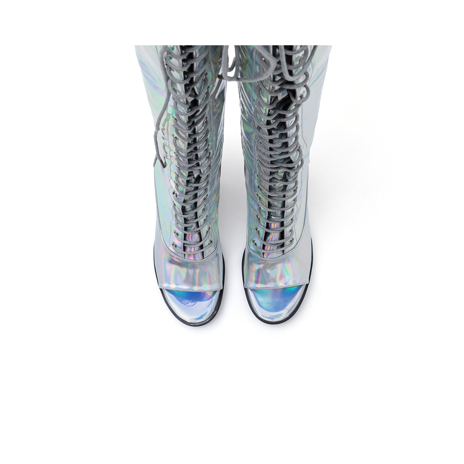 An application scenario or product detail of holographic knee high space boots - Image 17