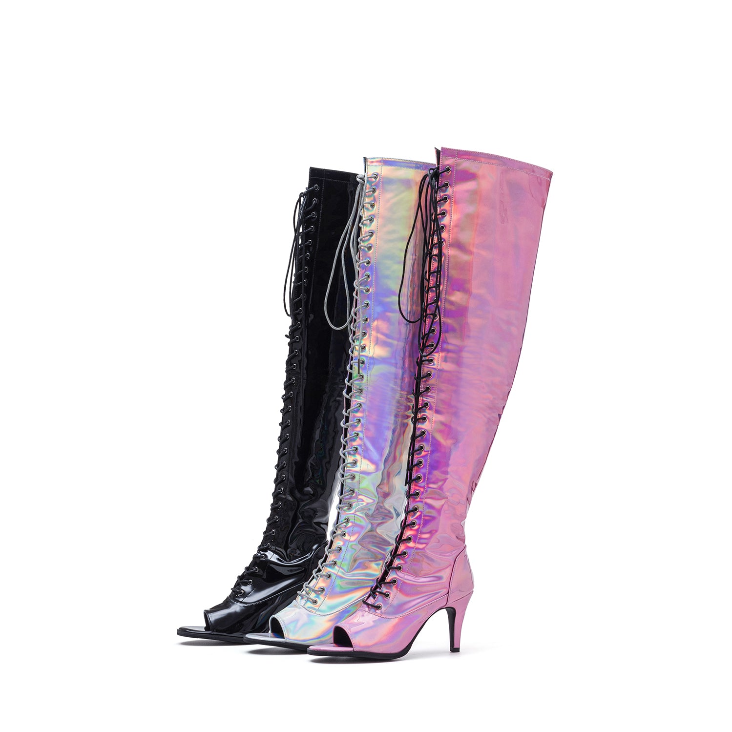 An application scenario or product detail of holographic knee high space boots - Image 21