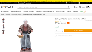 Holyart - Hand-Painted Old Lady Figurine 17cm
