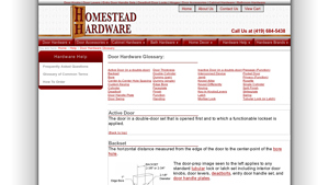 Homestead Hardware - Door Hardware Glossary