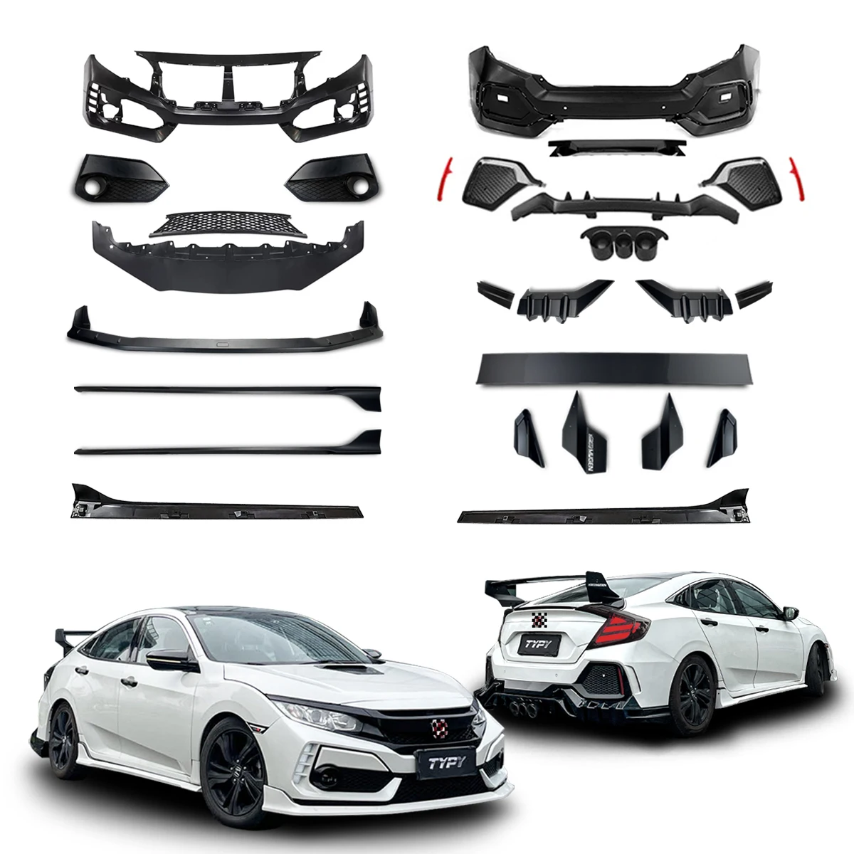 An application scenario or product detail of honda civic r 10th gen bodykit - Image 17