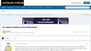 Hookah Forum - Portable Hookah