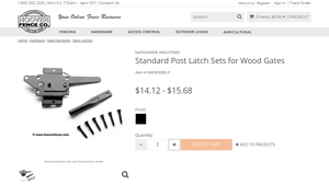 Nationwide Industries - Standard Post Latch Set for Wood Gates
