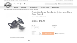 Hoover Fence - Chain Link Fence Gate Butterfly Latch