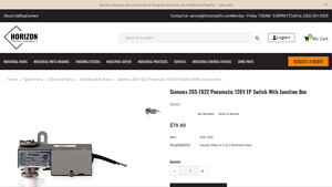 Siemens - 265-1022 Pneumatic EP Switch