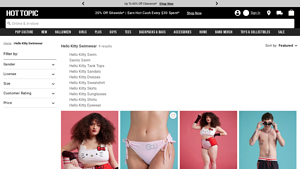 Hot Topic - Hello Kitty Swimwear