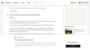 Houzz - Rooftop Santa and Reindeer Decoration