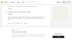 Houzz - 55 Gallon Drums for Plant Growing