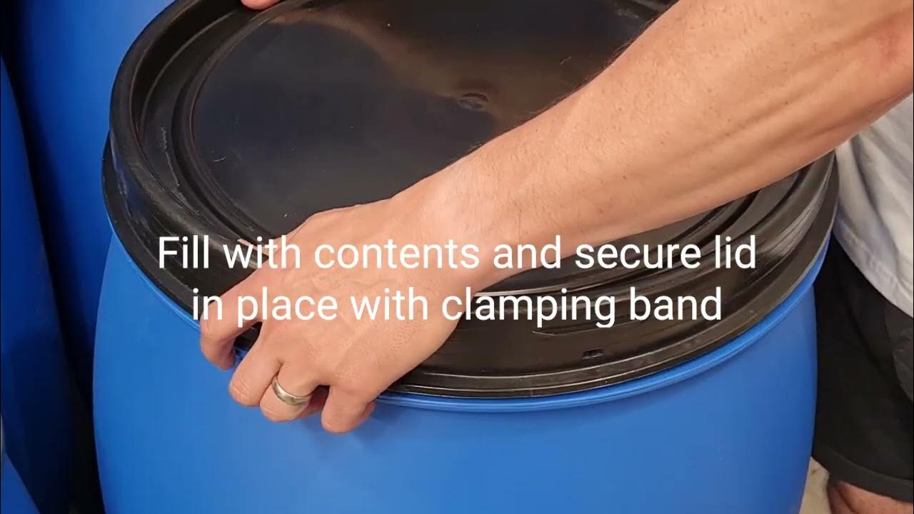 An application scenario or product detail of how is the lid on an open head drum fastened - Image 17