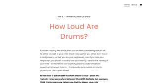 How2Drum - Drum Kit Decibel Levels