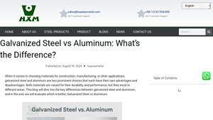 Huaxiao Metal - Galvanized Steel & Aluminum Solutions