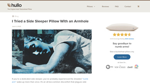 Hullopillow - Side Sleeper Memory Foam Pillow