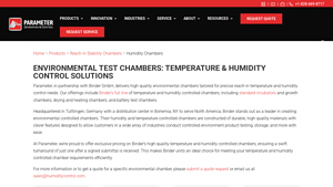 Humidity Control - Environmental Chambers