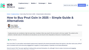 Screenshot of How to Buy Pnut Coin in 2025 - Simple Guide & Alternatives
