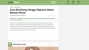 WikiHow - Belajar Menghitung dalam Bahasa Rusia