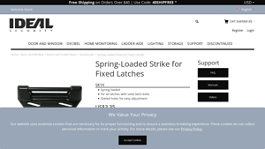 Ideal Inc - Spring-Loaded Strike for Fixed Latches