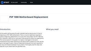 iFixit - PSP 1000 Motherboard Replacement Guide