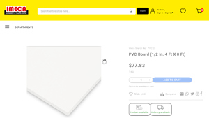 ImeCa - PVC Board 1/2 in. 4 ft x 8 ft