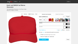 Imgflip - Blank Red MAGA Hat Meme Generator