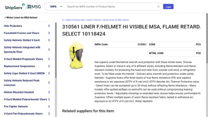MSA - Liner for Helmet Hi Visible