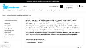 Efest - 18650 High-Drain Lithium-Ion Batteries