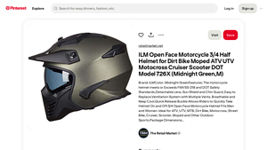 ILM - 726X Open Face Motorcycle Helmet
