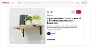 Style Selections - Black Shelf Bracket