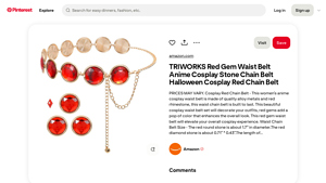 TRIWORKS - Red Gem Waist Belt