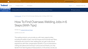 Indeed - Overseas Welding Jobs