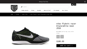 Nike - NIKE FLYKNIT RACER BLACK/WHITE NEON 2016