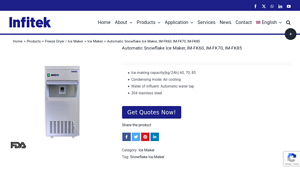 Infitek - Automatic Snowflake Ice Maker