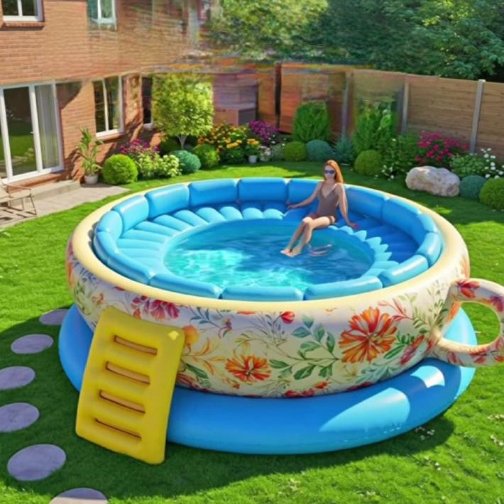 An application scenario or product detail of inflatable teacup pool - Image 1