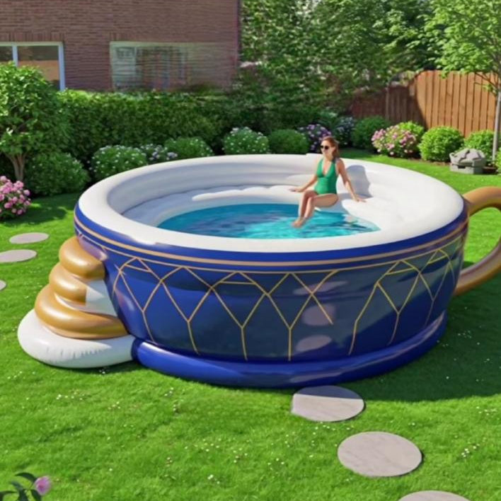 An application scenario or product detail of inflatable teacup pool - Image 2
