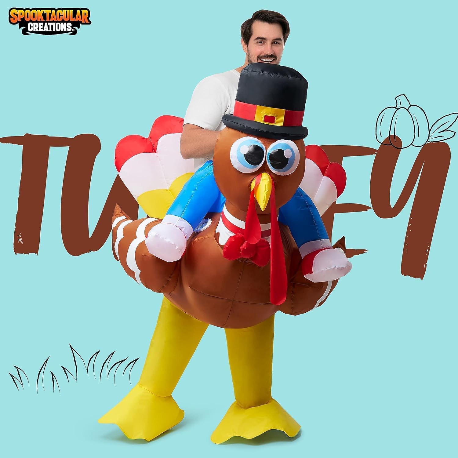An application scenario or product detail of inflatable turkey costume - Image 14