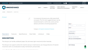 Innoveyance - Airveyor Conveyor System