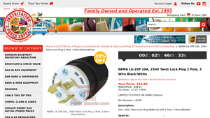 Installation Parts Supply - NEMA L6-20P Twist Lock Plug